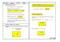 Physics: Electrical Power and Energy Guide