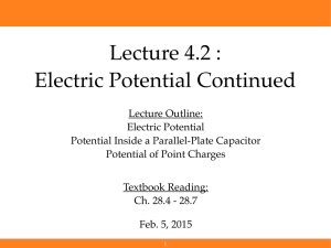 Lecture 4.2 : Electric Potential Continued