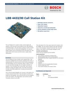 LBB 4433/00 Call Station Kit - AV-iQ