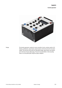 Function generator 1/6 The function generator consists of a micro