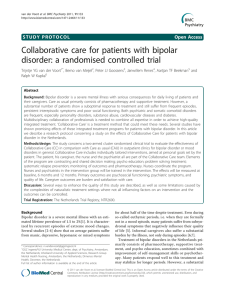 Collaborative care for patients with bipolar disorder: a randomised