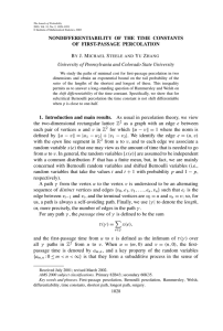 Nondifferentiability of Time Constants for First