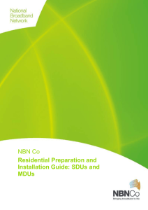 Residential Preparation and Installation Guide: SDUs and MDUs