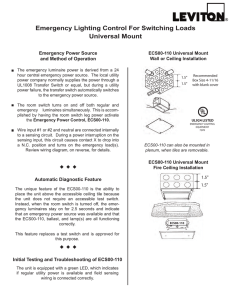 Emergency Lighting Control For Switching Loads