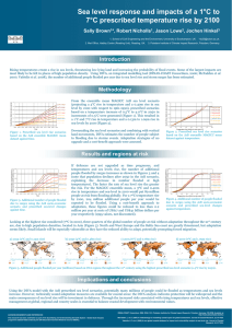 Sea level response and impacts to a 1°C to 7°C temperature rise by