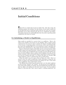 Chapter 9: Initial Conditions