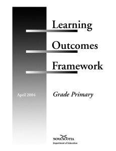 Learning Outcomes Framework Grades Primary