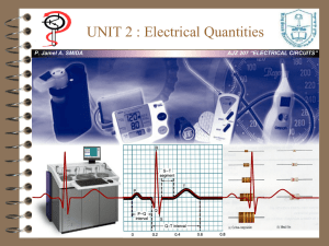 UNIT 2 : Electrical Quantities