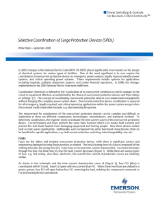 Selective Coordination of Surge Protection Devices (SPDs)