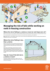 Managing fall risks on roofs in housing construction