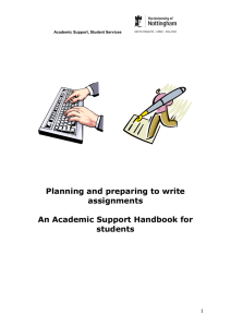 Planning and preparing to write assignments