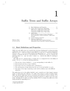 Suffix Trees and Suffix Arrays - Department of Computer Science