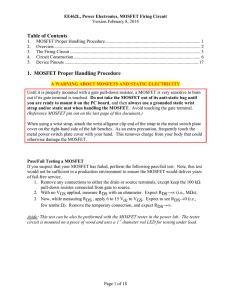 MOSFET firing circuit lab document