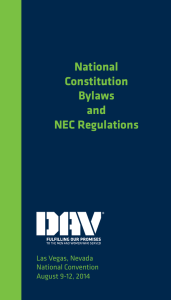 National Constitution Bylaws and NEC Regulations