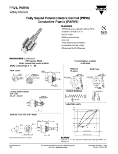 Fully Sealed Potentiometers Cermet (PRV6) Conductive Plastic