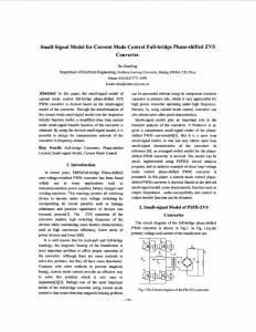 Small-signal model for current mode control full