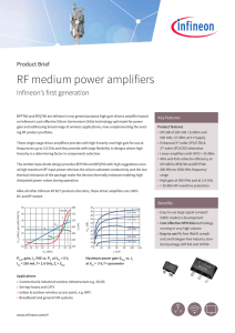 RF medium power amplifiers
