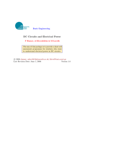 Power in DC circuits