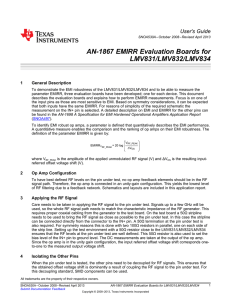 AN-1867 EMIRR Evaluation Boards for LMV831