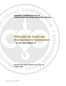 OSHA Rule for Cranes and Derricks Used in Construction