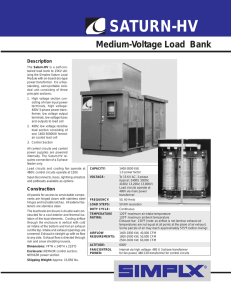 Saturn-HV Medium Voltage Load Bank Product Brochure