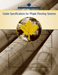 Guide Specifications for Maple Flooring Systems