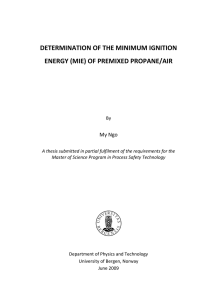 DETERMINATION OF THE MINIMUM IGNITION ENERGY (MIE) OF