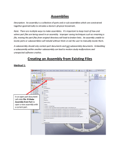 Assemblies Creating an Assembly from Existing Files