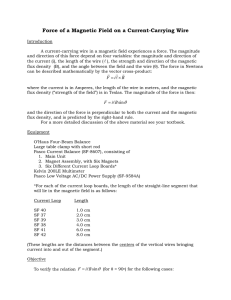 Force of a Magnetic Field on a Current-Carrying Wire