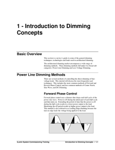 1 - Introduction to Dimming Concepts