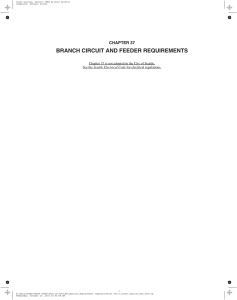 branch circuit and feeder requirements