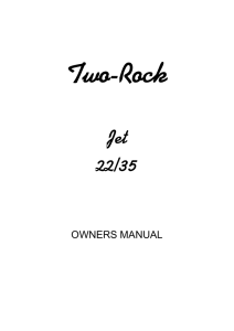 owners manual - Two-Rock Amplification