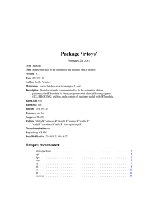 Package `irtoys`