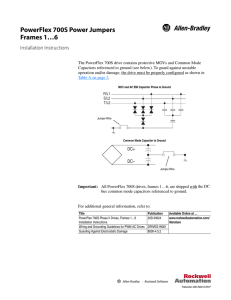 PowerFlex 700S Power Jumpers Frames 1...6 Installation Instructions