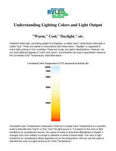 Understanding Lighting Colors and Light Output