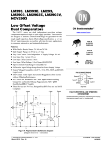 LM393 - Low Offset Voltage Dual Comparators