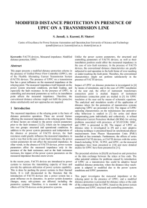 modified distance protection in presence of upfc on a transmission line