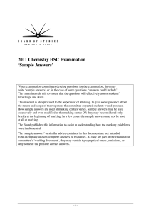 2011 HSC Sample Answers - chemistry