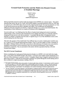 Ground Fault Protection and the Multi-wire Branch Circuit