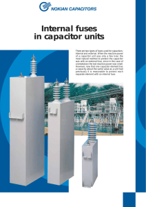 Internal fuses in capacitor units