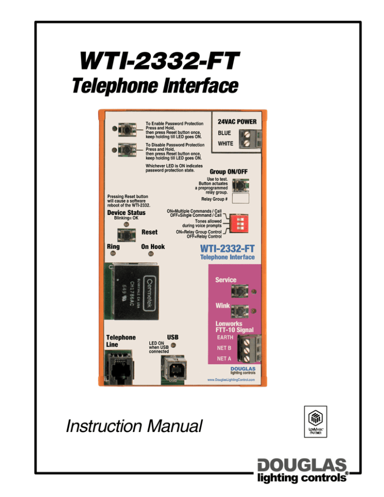 Douglas Lighting Controls WNX-2624 System Networking *USED 