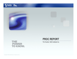 PROC REPORT