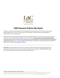 CMS Payment Policies (By State)
