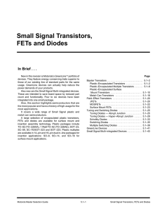 Chapter 5.1 - Small Signal Transistors, FETs and Diodes