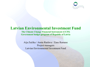 Vides NVO sadarbības iespējas ar Vides investīciju fondu Dr.sc.ing