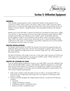 Section 5: Utilization Equipment