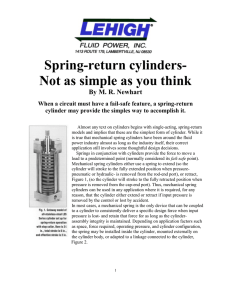 Spring-return cylinders- Not as simple as you think