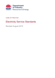 Code of Practice: Electricity Service Standards