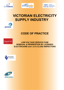 Victorian Electricity Supply Industry Code of Practice