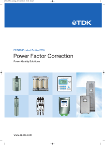 Film Capacitors - Power Factor Correction 2016